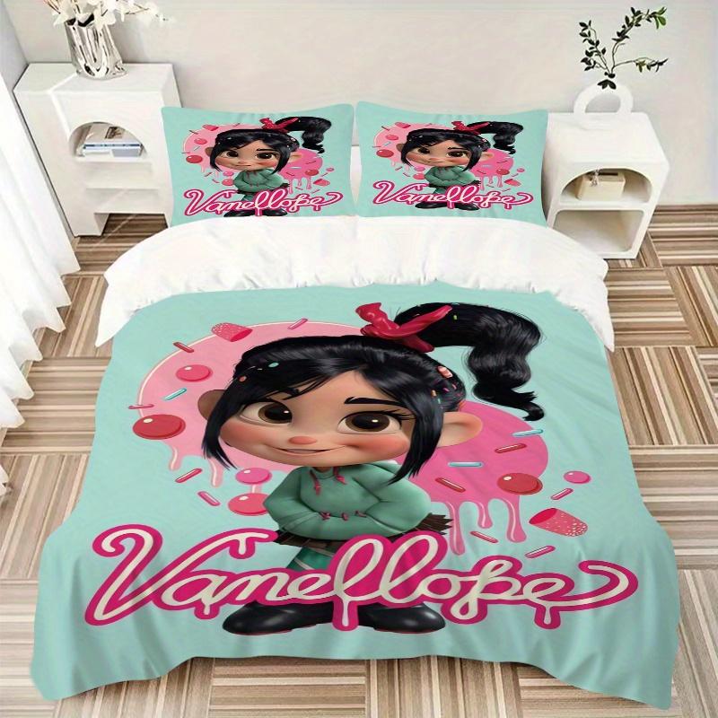 3pcs Vanellope Quilt Set - Soft and Comfortable Bedroom, Guest Room and Dorm Decor Bedding Set 1 Quilt Cover + 2 Pillowcases.S096