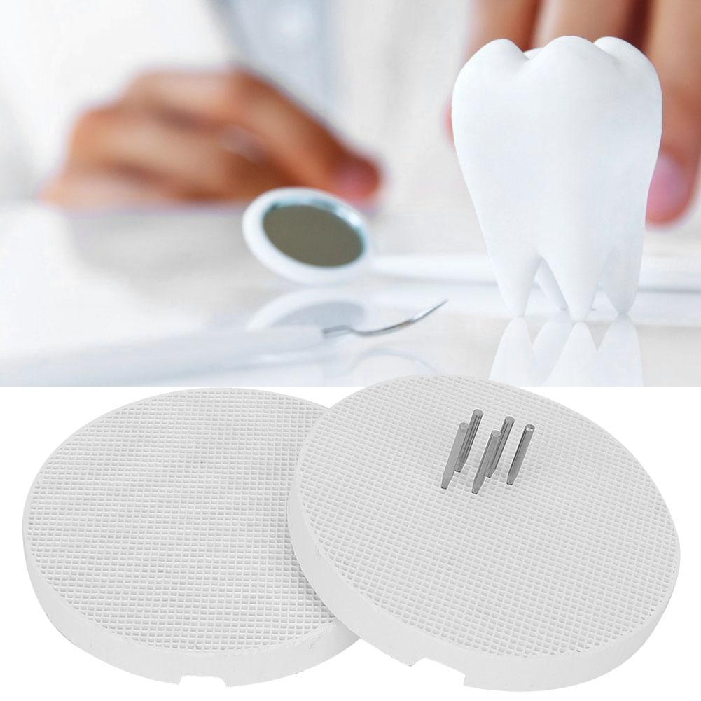 2pcs Round Firing Trays with 20pcs Pins for Dental Lab Dental Technician Supplies (Metal Pin)