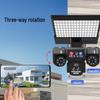 Waterproof Solar-Powered Outdoor Camera with Two-Way Voice, Full-Color Night Vision, and Home Courtyard Light.