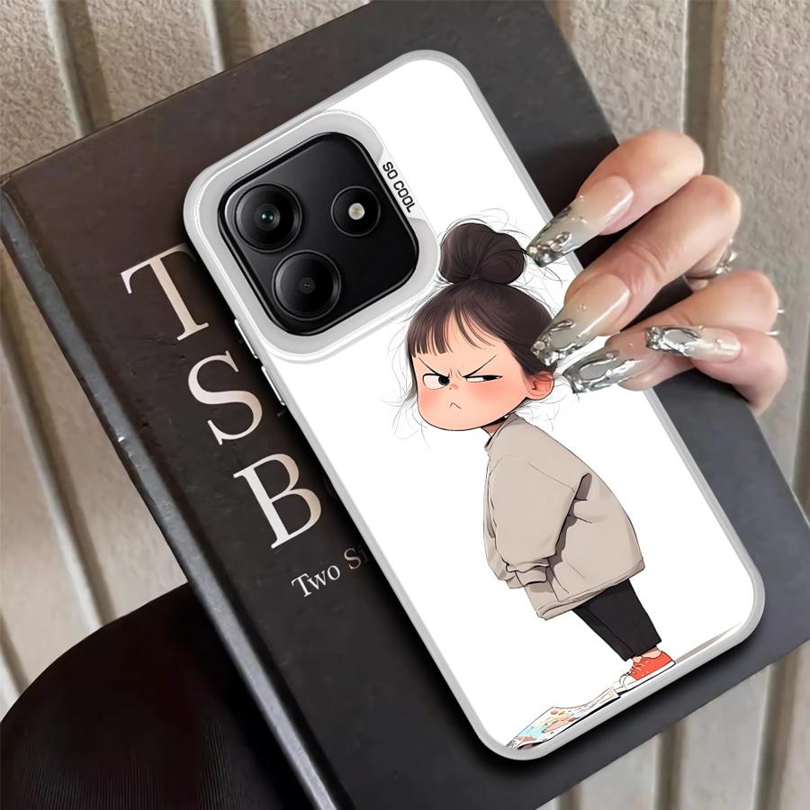 Cute Angry Girl Case for Xiaomi Poco F3 GT C50 F4 X3 NFC X5 C51 X3 Pro Back Phone Cover
