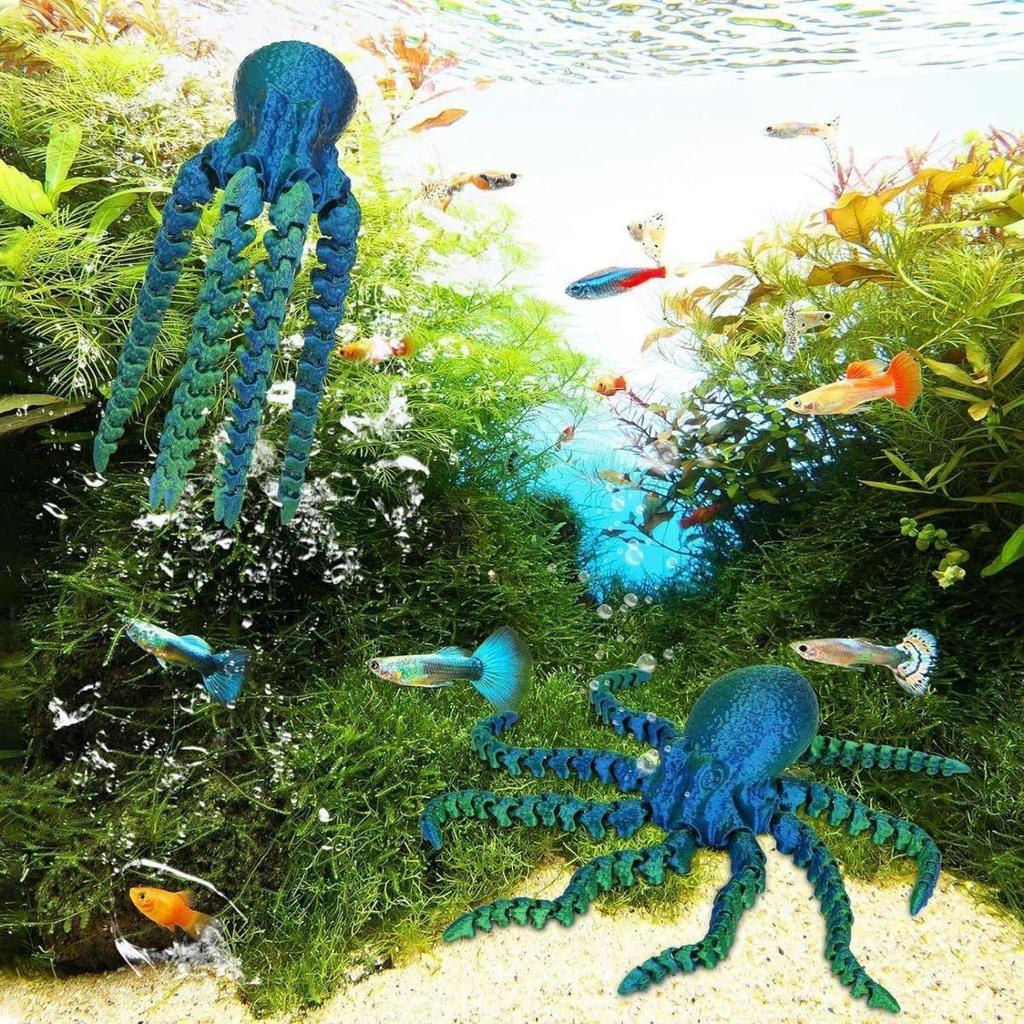 1PC 3D Printed Octopus Animal Toys, Octopus Dash Toys 3D Printed Gifts DIY Creative Decorations Joint Toys Home Decoration Christmas Birthday Gifts