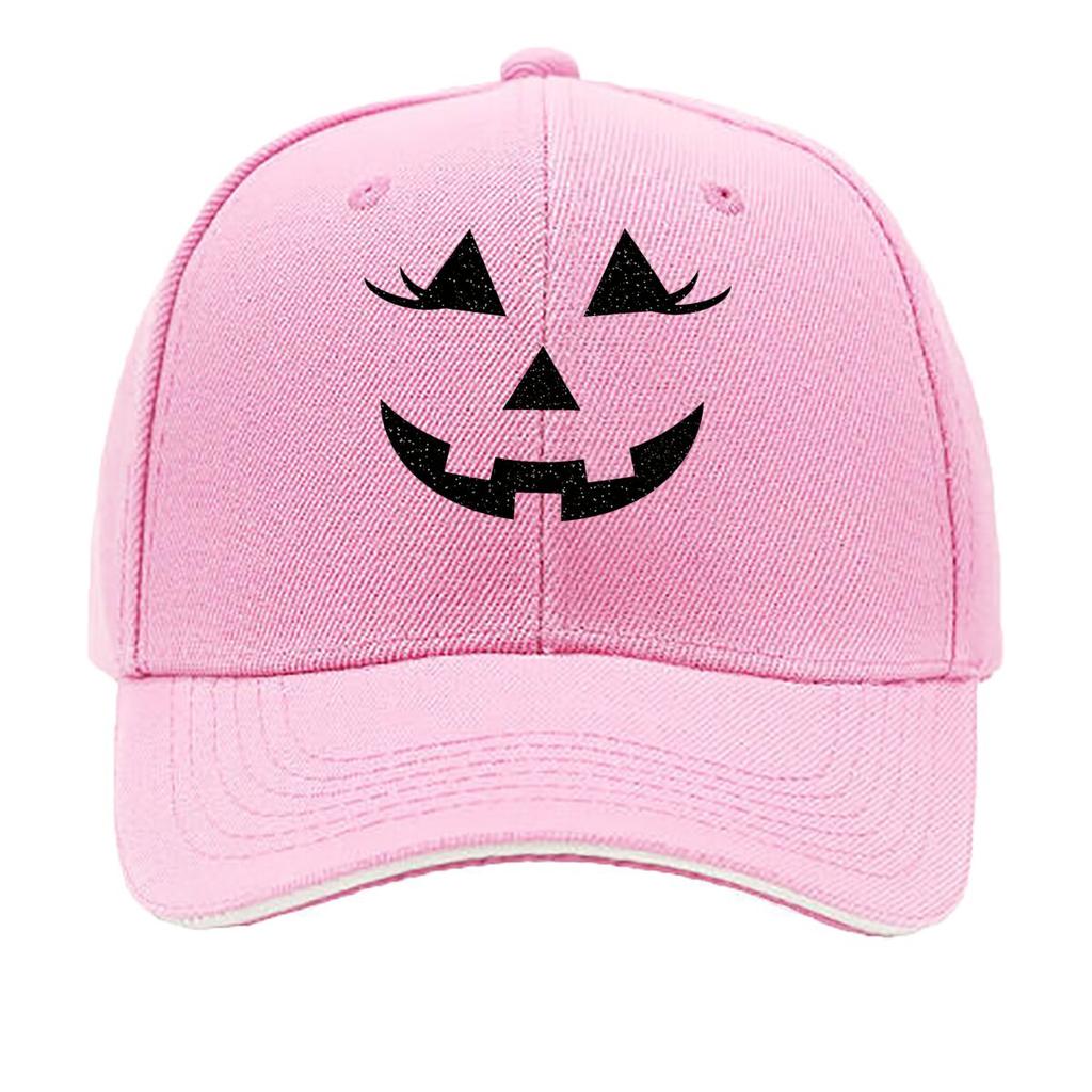 Distressed Jack Pumpkin Face Halloween Sandwich Baseball Cap Sun Cap Outdoor Workouts Hat