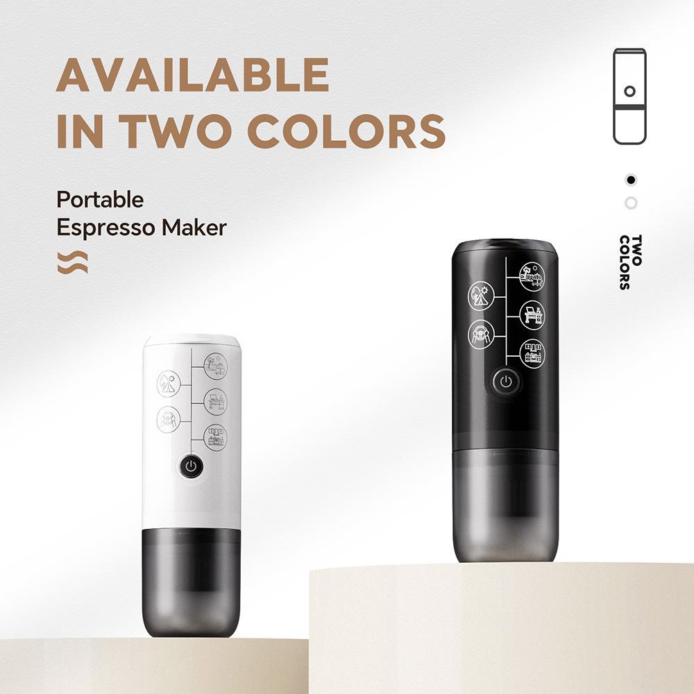 Portable USB Rechargeable Espresso Coffee Maker 17Bar Pressure For Travel Outdoor Car Compatible With Capsules/Ground Coffee