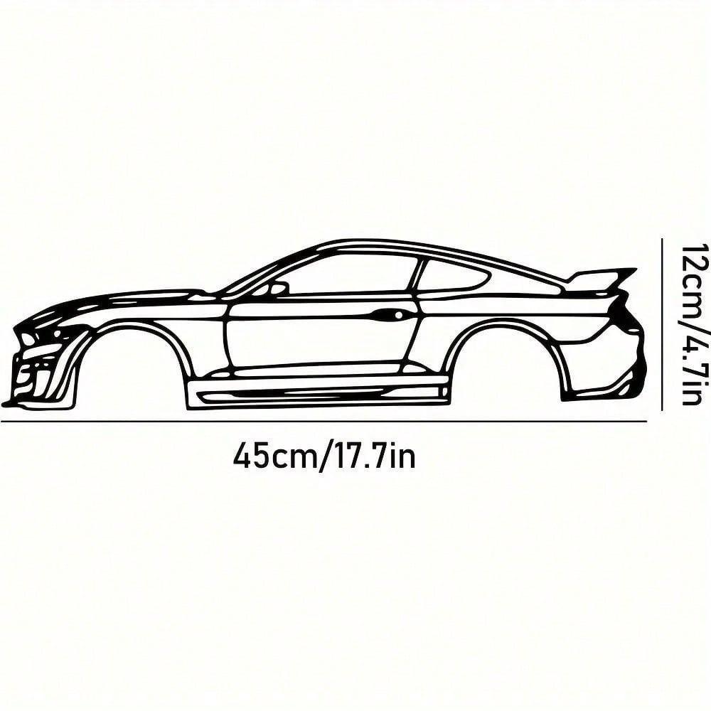 HELLOYOUNG Sports Car Silhouette Template Laser Cut Wall Art Automotive Decor Precision Steel Panel