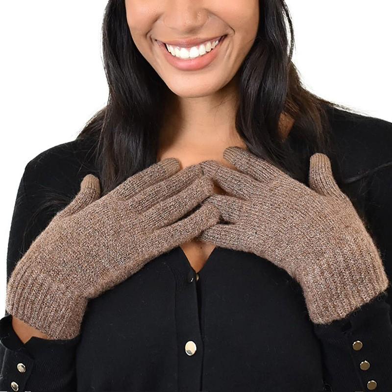 Winter Adult Warm Gloves For Women, Versatile And Warm, Knitted With Thick Fleece And Touchscreen Technology.