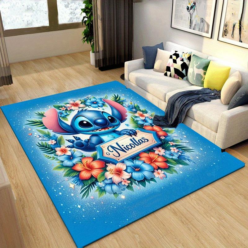 1pc Stitch Pattern Area Rug Soft Flannel Floor Mat for Living Room,Office,Bedroom and Carpet,Sofa Coffee Table Floor Mat