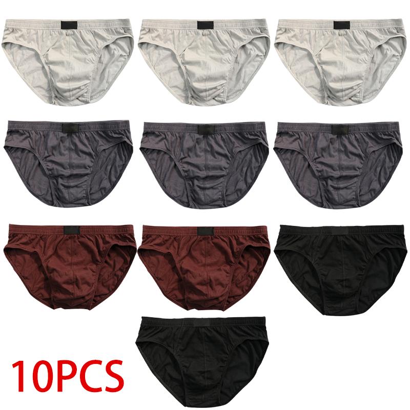 10 BUC Bumbac Chiloți Bărbați Imprimați Lenjerie Intimă Largi Mărimi Mari Absorbție Umiditate Respirabili