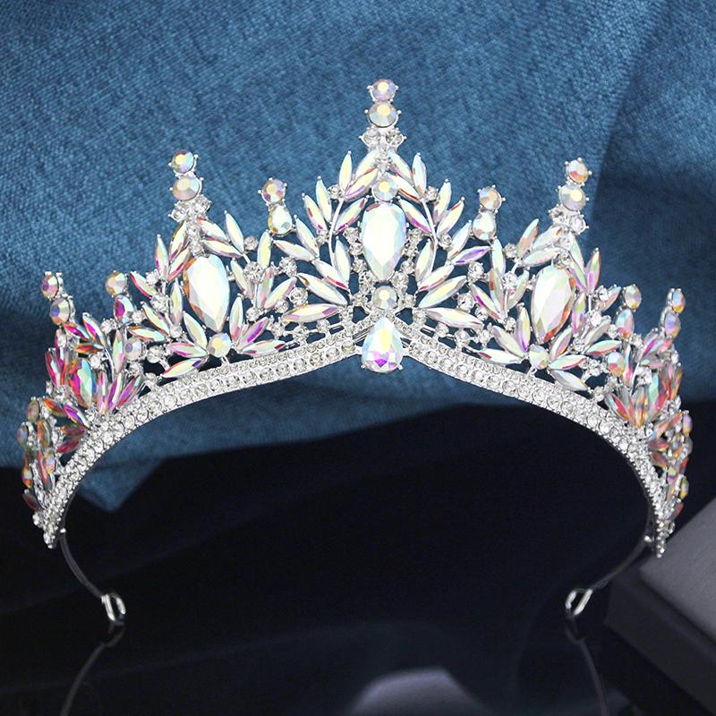 Baroque Bridal Crown Princess Girls Tiaras Birthday Hair Accessory Elegant Wedding Headwear for Brides Headbands