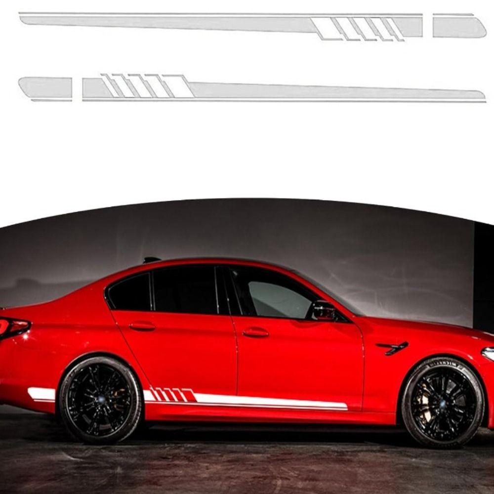 2pcs Black / Red / White Car Side Skirt Body Decals  for All Car Truck SUV