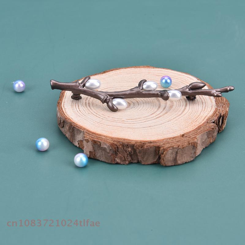 YY30~Vintage Pearl Plum Blossom Flower Branches Brooches Pins Elegant Bouquet Brooch