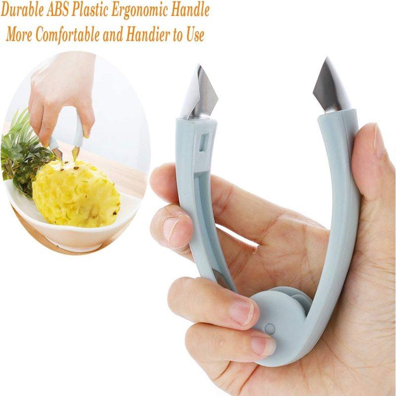 Strawberry Huller,Stem Remover, Tomato Corer ,Potato Pineapple, Carrot Cutter Tool,Kitchen Gadget ,Tweezers,Peeler,Utensil Clip  (Blue)