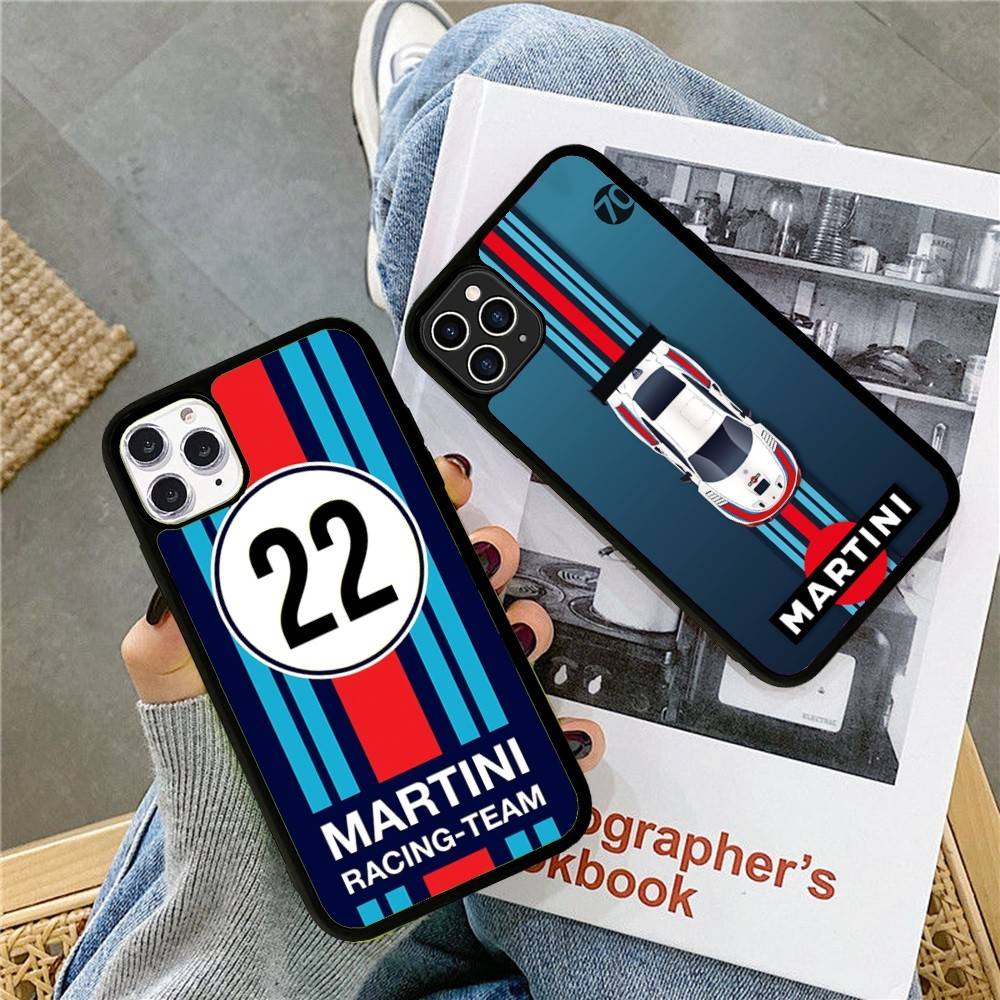 MartiniES Racing Handyhülle Für IPhone 17 16 15 14 13 12 11 Pro Max Plus PC+TPU Stoßfeste Rückabdeckung