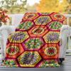 1PC Mandala PatternsOutdoor Flannel Blanket - Soft Plush Decor for Picnics, camping, Bedroom, Playroom, Office, or Lunch Break 1232A