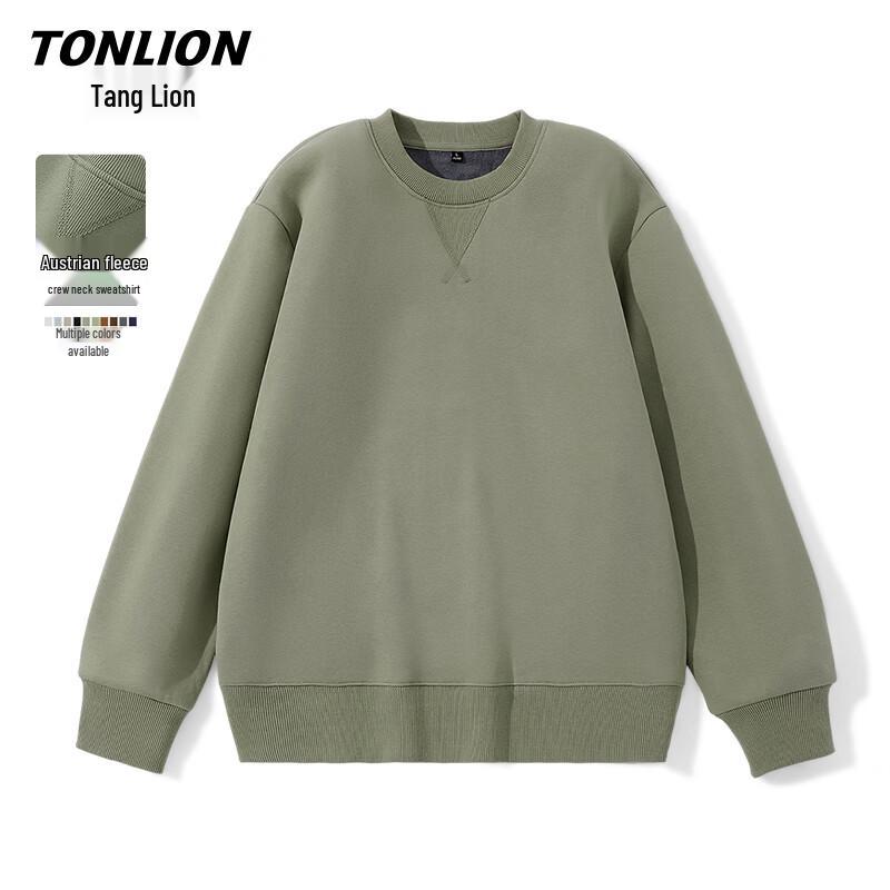 TonLion Men s Winter Fleece-Lined Crewneck Sweatshirt 2XL