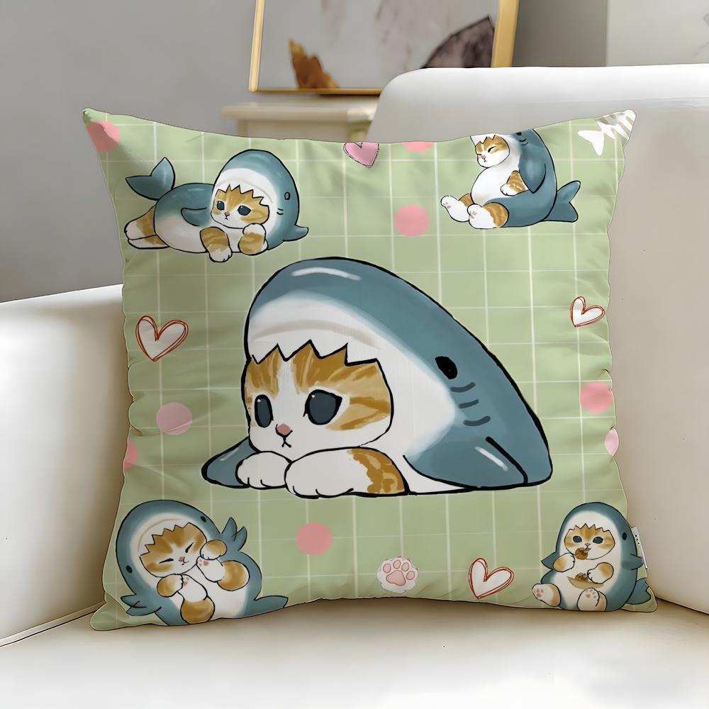 popular cartoon Mofusand Cushion Cover Soft & Easy-Wash Pillow Case – Versatile for Couch, Bed, Travel and Office