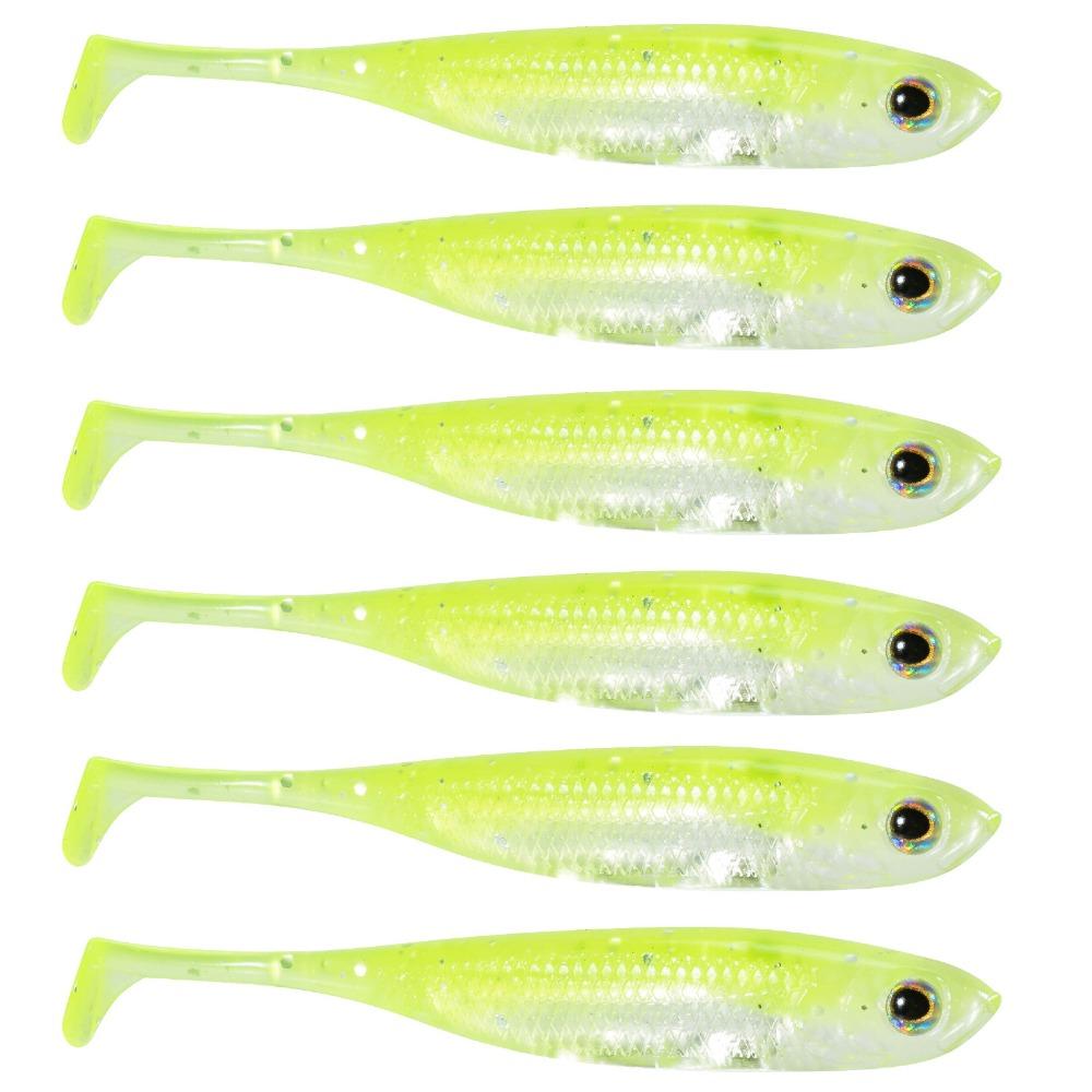 

5PCS 10cm Fishing Soft Lures Silicone Floating Minnow Baits New Minnow Lures Fishing зелений