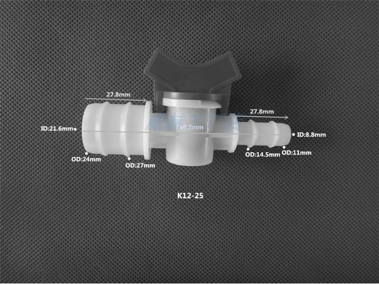 Plastic Quick-Connect Hose Ball Valve with Reducer and Flow Control