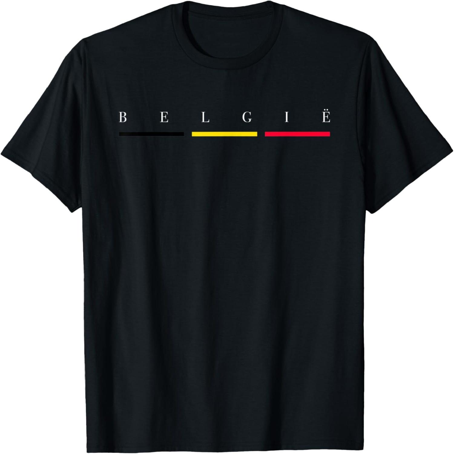 Belgium Flag Belgian Pride Vintage _ Retro Soccer Football T-Shirt S