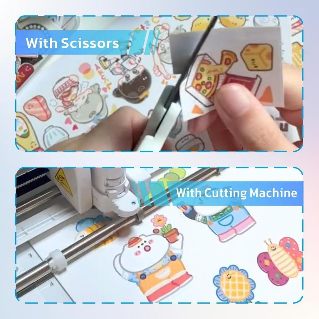 A4 Bedruckbares Weißes Aufkleberpapier, Laser-/Tintenstrahldruck - Matt/Kraft, A4 Größe (8.27''x11.69'')