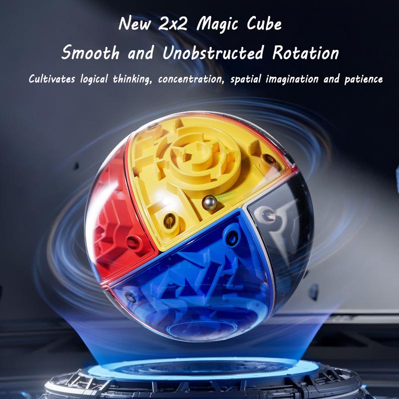 3D Labyrinth Ball Magische Gehirnjoggel Spiel Kind Labyrinth Rollender Ball Intelligenz Würfel Logisches Denken Training Zappelspielzeug Geschenk
