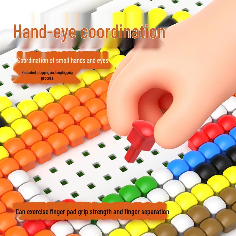 3D Pegboard Puzzle: Creative Mushroom Nails for Educational DIY Fun - Perfect Children's Gift
