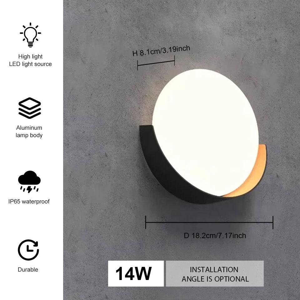 LED Wall Lihgt Aluminium AC85-265V Waterproof Led Lights Wall Lights Indoor Outdoor Wall Decor Panels For Home Corridor Lighting