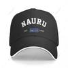 Baseball Cap Nauru EST.1968 Independence Day Men Women Unisex Hip Hop Sandwich Caps Snapback Golf Hat Fishing