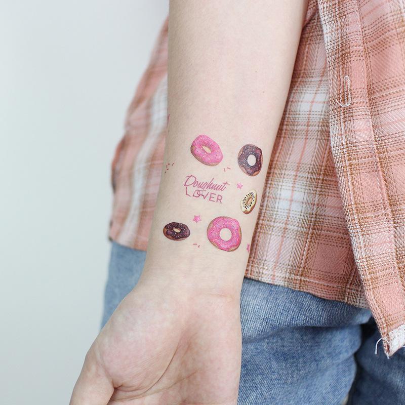 Wasserdichte Niedliche Eis & Donut Tattoo Aufkleber für Kindergeburtstage