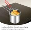 Stainless Steel Deep Frying Pot Detachable Handle Milk Warmer Pot Tempura Fryer Pan  French Fries
