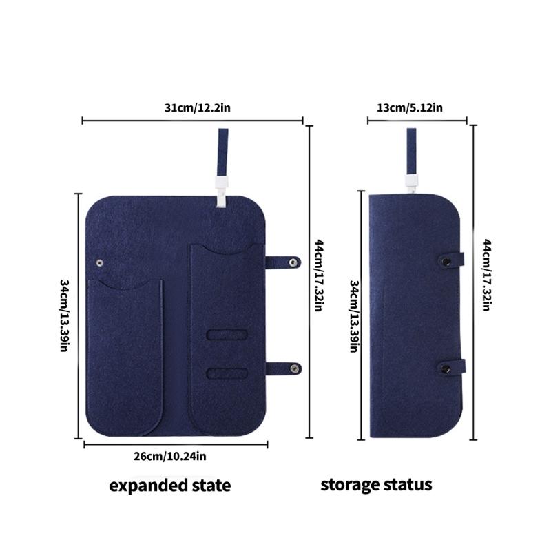 Easy Carry Portable Hanging Felt Storage Bag With Thermal Protective For Hair Curling Iron Travel Organizers