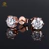 Luxury 925 Silver Jewelry Classic 18K Gold Plated 925 Sterling Silver VVS Moissanite Diamond Women Stud Earrings