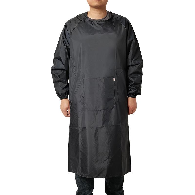 Reverse Smock Waterproof And Oil-Proof Long-Sleeved Apron Household Kitchen Work Men And Women