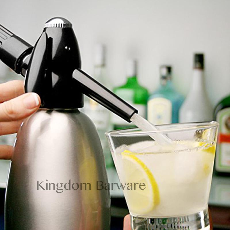 Soda Water Siphon  Ultimate  Aluminum  Soda Maker  1 Liter - Make Soda Infusions  - Uses Standard C