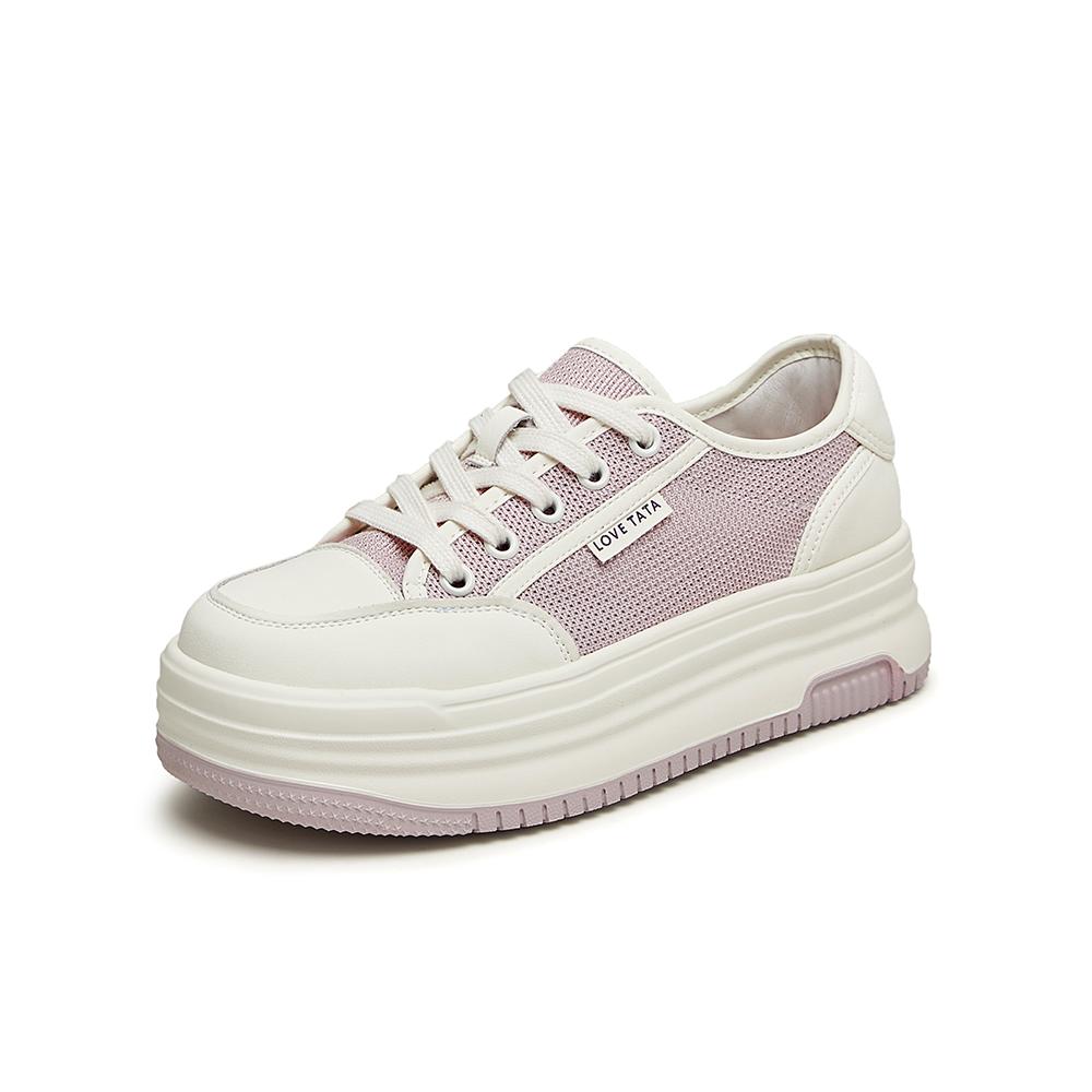 TATA/She 2025 Summer Sports Fashion Leisure Thick Soled Women's Board Shoes New Style