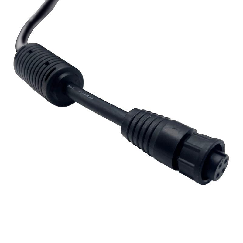 Lawrence 4-Pin Power Extension Cable for Fish Finder: Waterproof Aviation Plug To Tinned Connection.