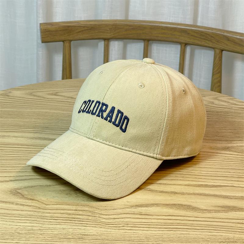 Three Dimensional Letter Embroidered Hat for Women Autumn and Winter New Style Cap Casual Versatile Face Showing Small Thick Fashionable Baseball Cap