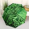 1pc Tribal Patterns Automatic Open/Close Umbrella with Windproof, Functional Design, 8-Rib Sturdy Canopy