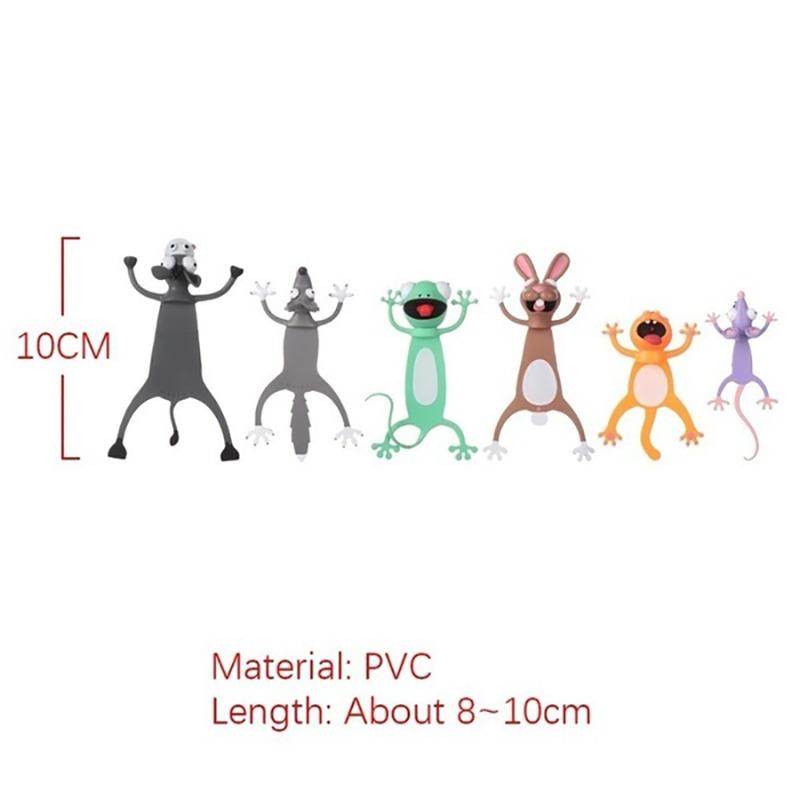 Creative 3D Bookmark Funny Animal Bookmarks Cute Cat Dog Panda Book Marker as Gift Bookmark Stationery Squashed Animals Bookmark