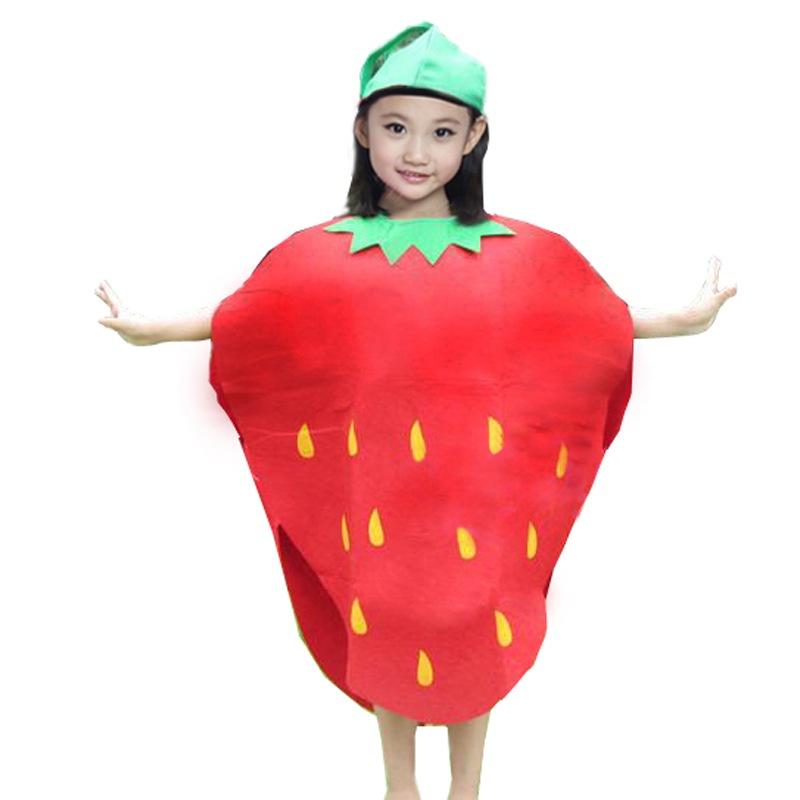 Шесть Один Детский Фруктовый/овощной/цветочный/фруктовый Костюм для выступления Strawberry