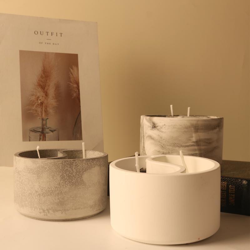 Handmade Tai Chi Aromatherapy Candle Cup Decoration Dropping Glue Mold Candle Holder Mold