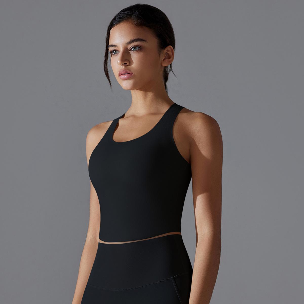 

New Seamless Sports Back Bra With Skin Friendly And Breathable Yoga Vest, Shockproof And Gathered Back Yoga Bra XL білий