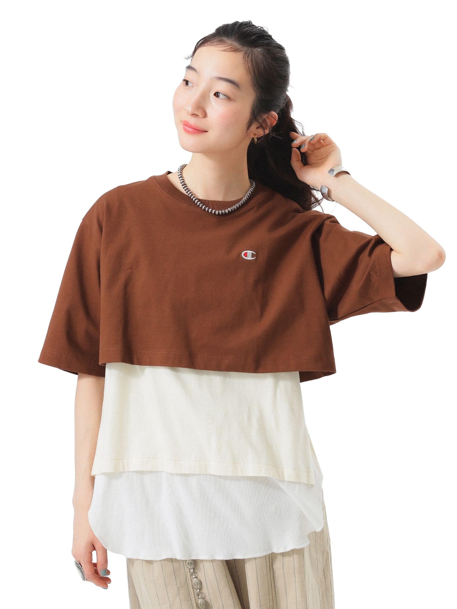 

Beams Boy S/S TEE [Special Order] Champion Cropped T-Shirt, Women s, Brown, Size S