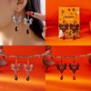 Vintage Halloween Fledermaus Ohrhänger für Damen mit galvanisch beschichtetem Legierungsschmuck
