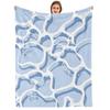 Fluid Aqua Anime Cartoon Flannel Blanket Soft Warm Throw for Bedroom Sofa Car Kids Holiday Gift