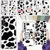Phone Case For Samsung Galaxy S26 S25 S24 S23 S22 Ultra S20 S21 FE 5G Plus Soft Clear Cover Dairy Cattle Cow Speckle Cute
