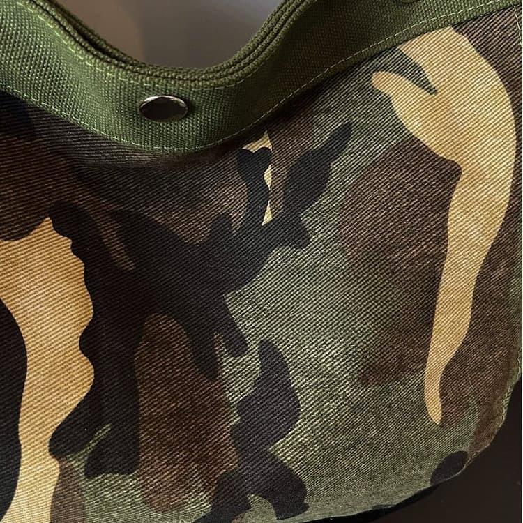 Vintage Camouflage Canvas Underarm Bag Women's Shoulder Messenger Bag