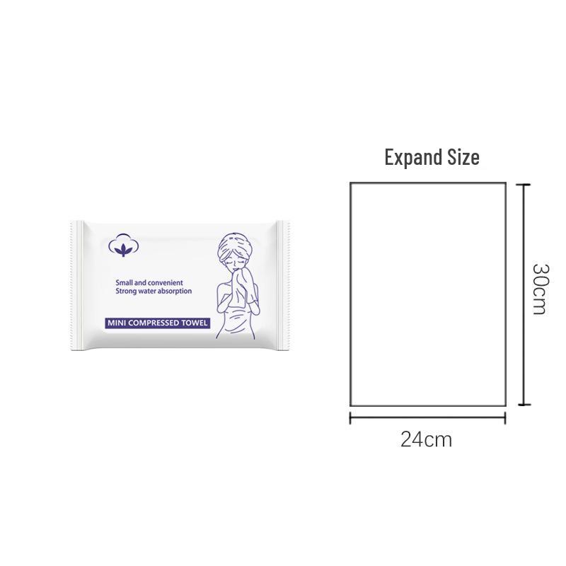 Thickened Disposable Compressed Bath Towel for Travel & Hotel 24*30 cm