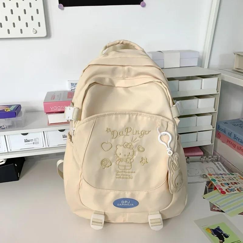 

Рюкзак легкий для учеников младших классов и девочек портативный досуг модный тренд дорожный рюкзак Joker белый