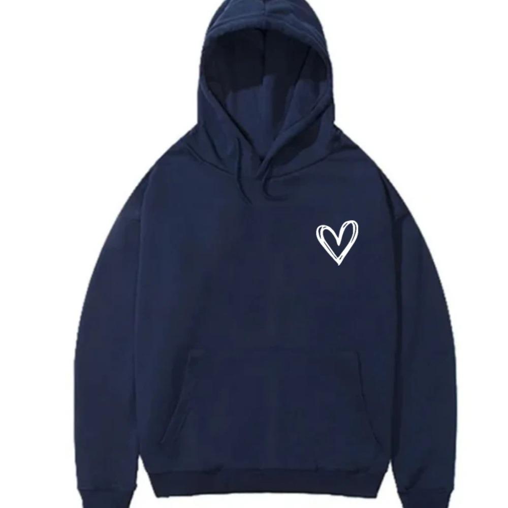 Autumn/Winter New Women's Trendy Brand Casual Heart Shaped Hoodie Outdoor Sports Jogging Comfortable Versatile Coat