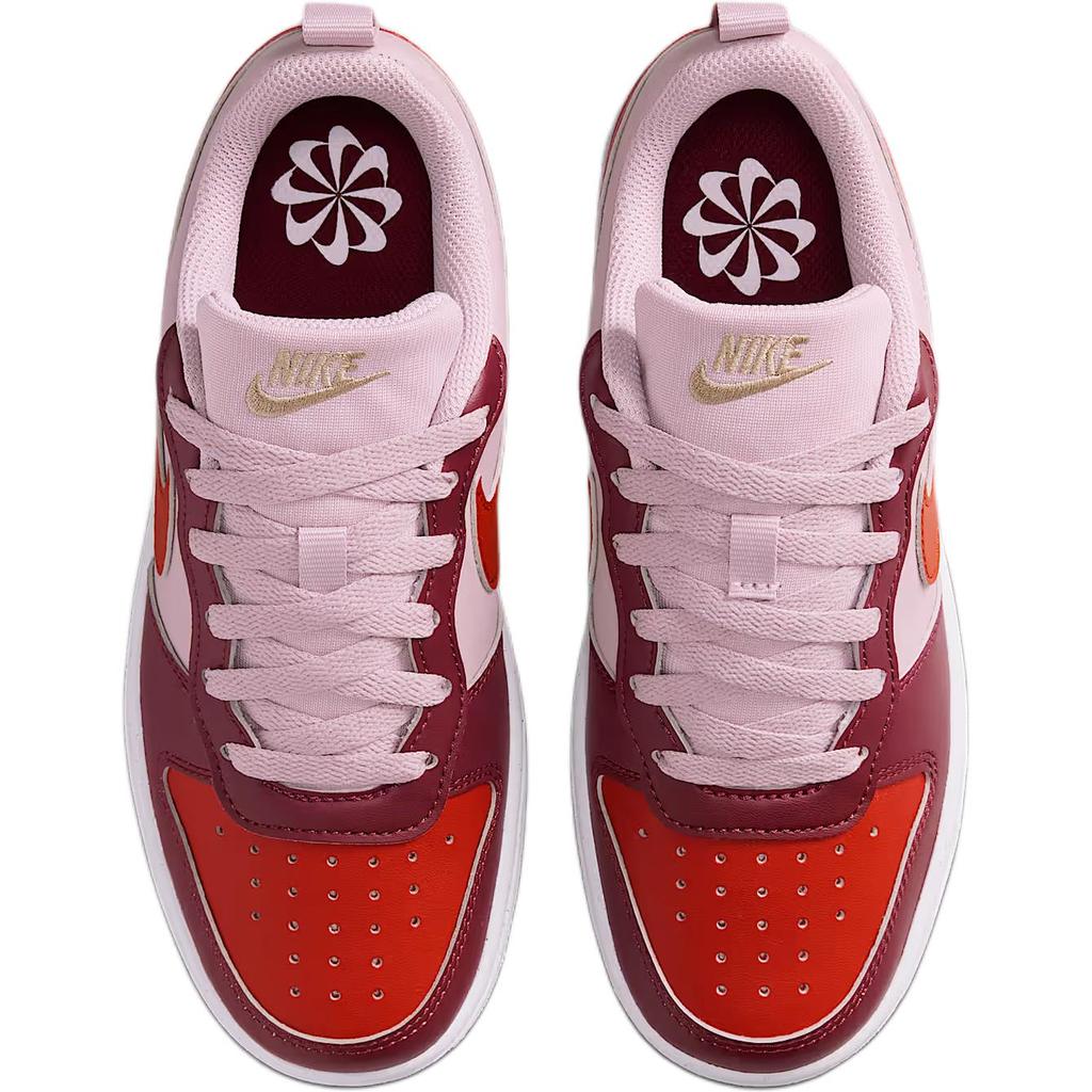 Nike Borough Low Recraft GS Dark Team Red Particle Rose Kids Sneakers White Dragon-Red DV5456-603